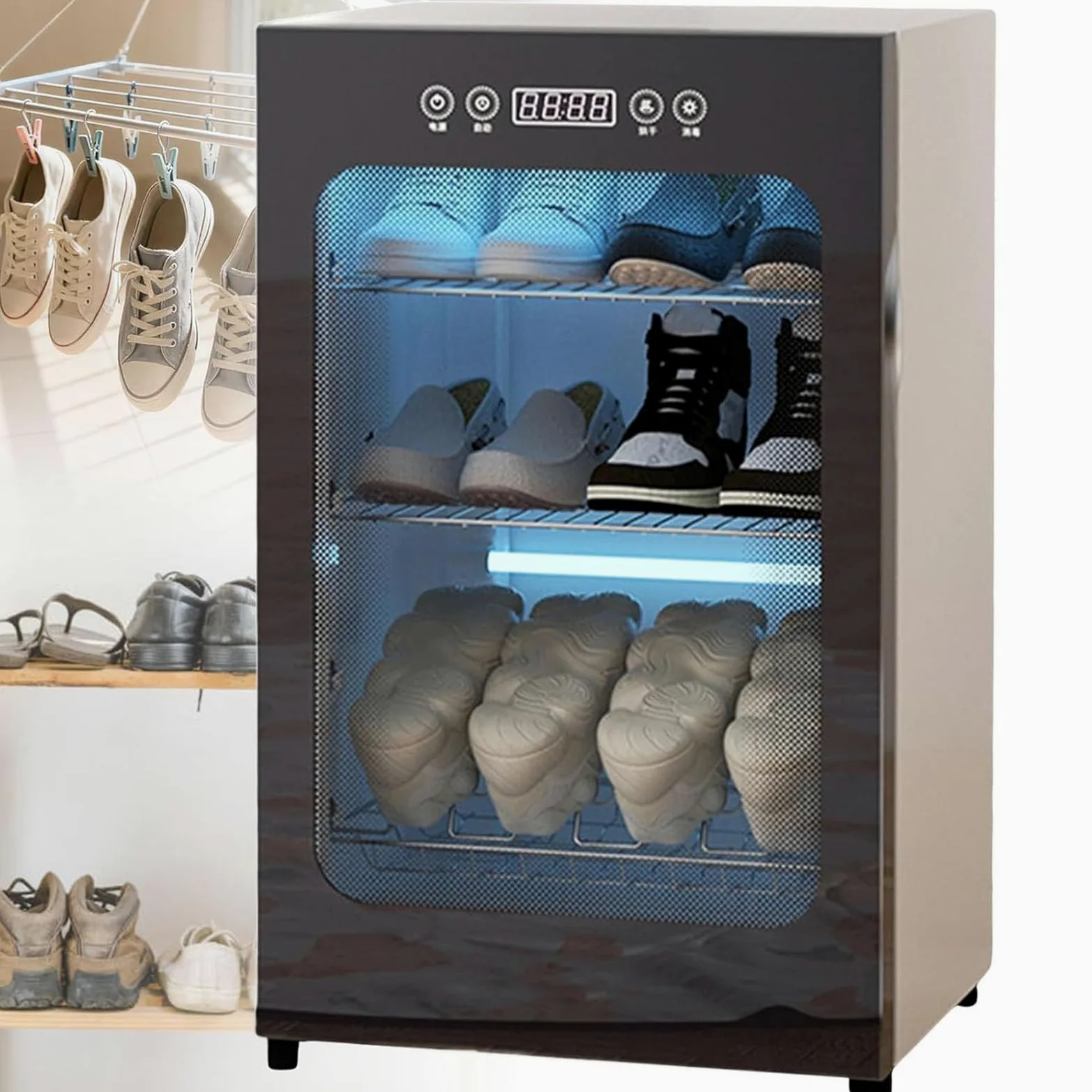 Asciugascarpe Elettrico, scaldascarpe e Stivali per asciugare Le Scarpe sudate ed eliminare i Cattivi odori, Asciugatura Automatica Senza Bisogno di supervisione.