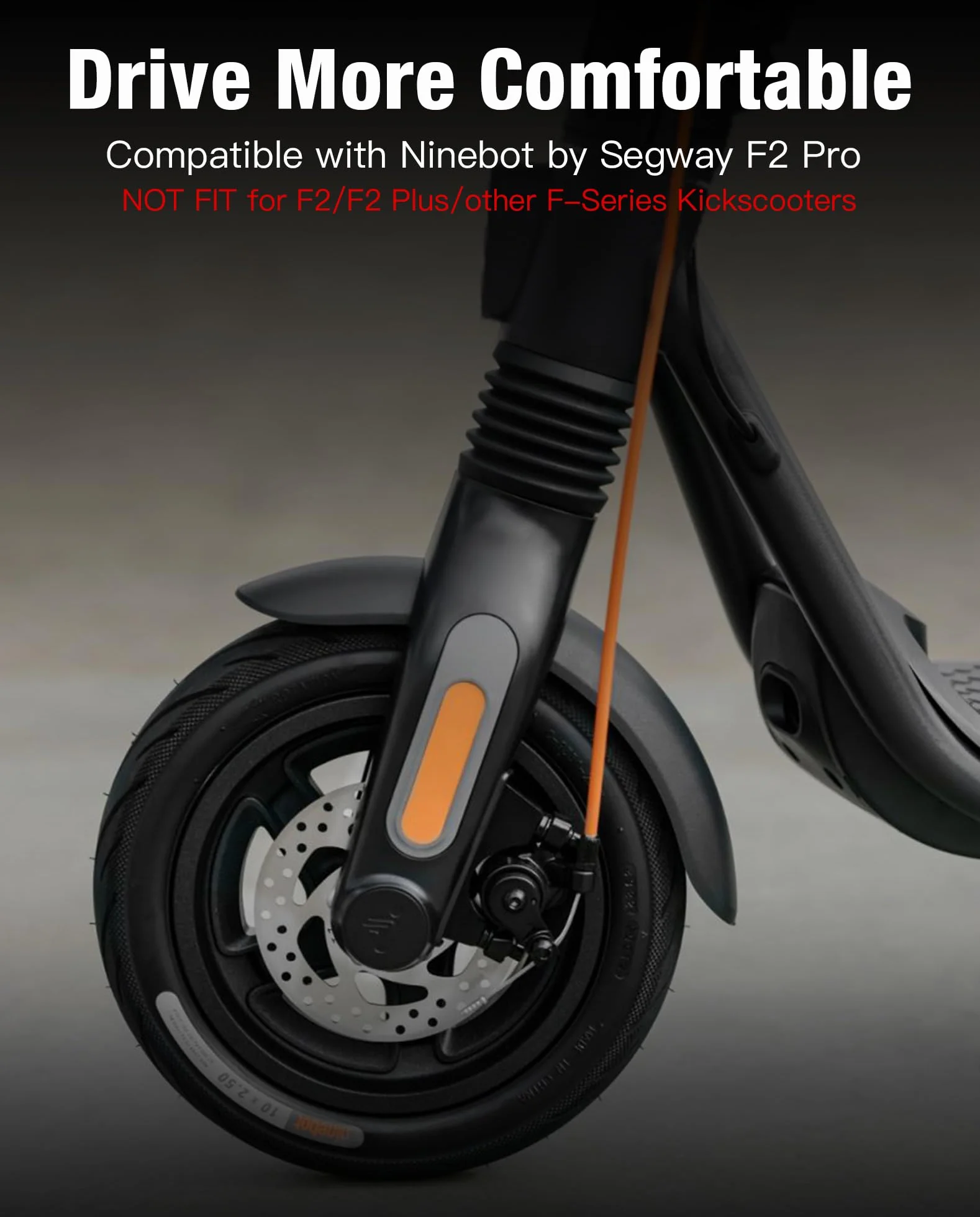 Gruppo ammortizzatore anteriore compatibile con Segway Ninebot F2 Pro KickScooter, supporto forcella anteriore con sospensione a molla in lega di alluminio per scooter, sospensione ruota, originali