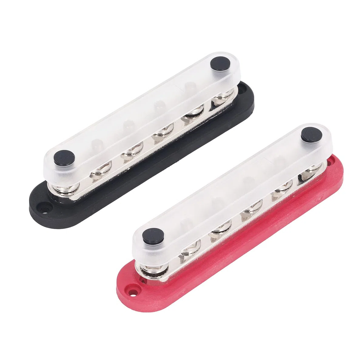2 Pcs 300A 12V - 48V BAR Terminal Block Distribuzione di Potenza con Copertura, Auto Automobilistica in Barca in Ottone Automobilistico Marino per Auto per le Barche Yacht