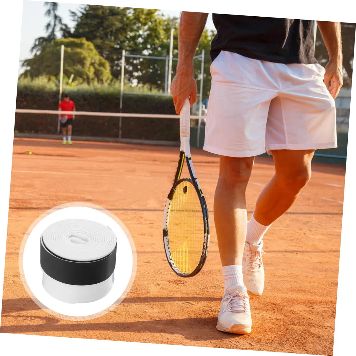 INOOMP 40pezzi Grip Antiscivolo per Racchette Overgrip Super Assorbente Pu Bianco per Tennis Badminton e Squash per Giocatori Che Sudano Facilmente