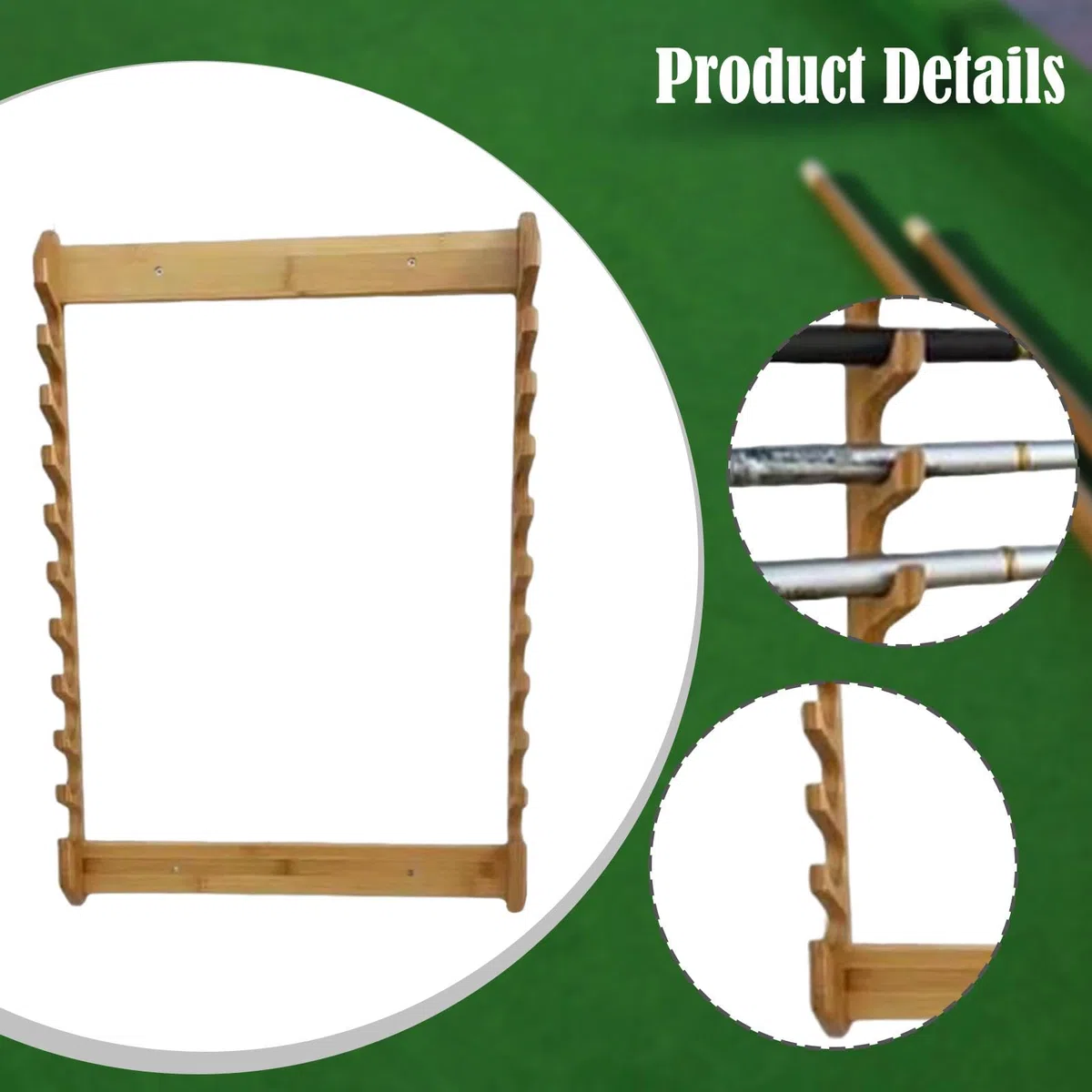 Porta Canne da Pesca, Supporto per Stecche da Biliardo, Organizer da Parete Multistrato per Cantina, Casa, Regalo per Il Marito