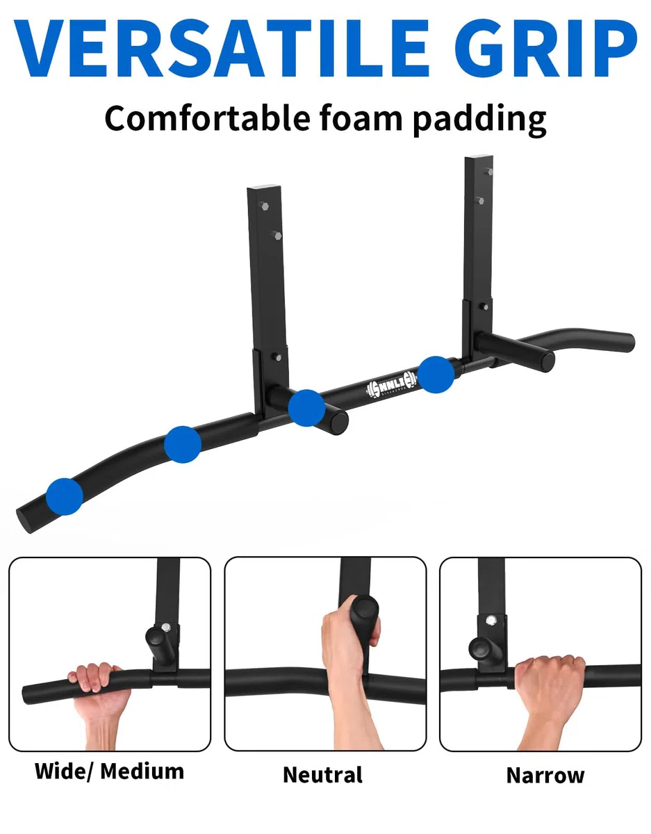 Barra per trazioni, montaggio a soffitto, per palestra domestica, travi, facile installazione, barra larga 106,7 cm