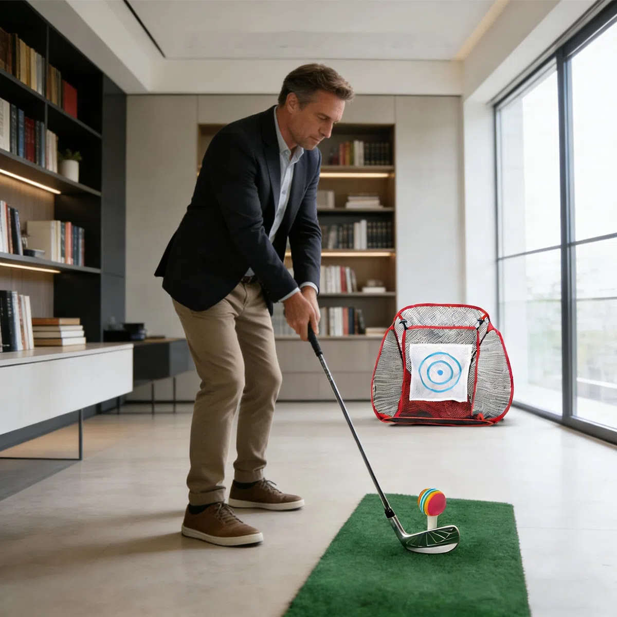 Chipping per Golf Accessorio Portatile Per Allenamento Di Swing | Rete Allenamento Bersaglio Per Golfisti Per Padre Nonno Marito Golfista Principiante Amanti Del Golf Outdoor Casa Ufficio