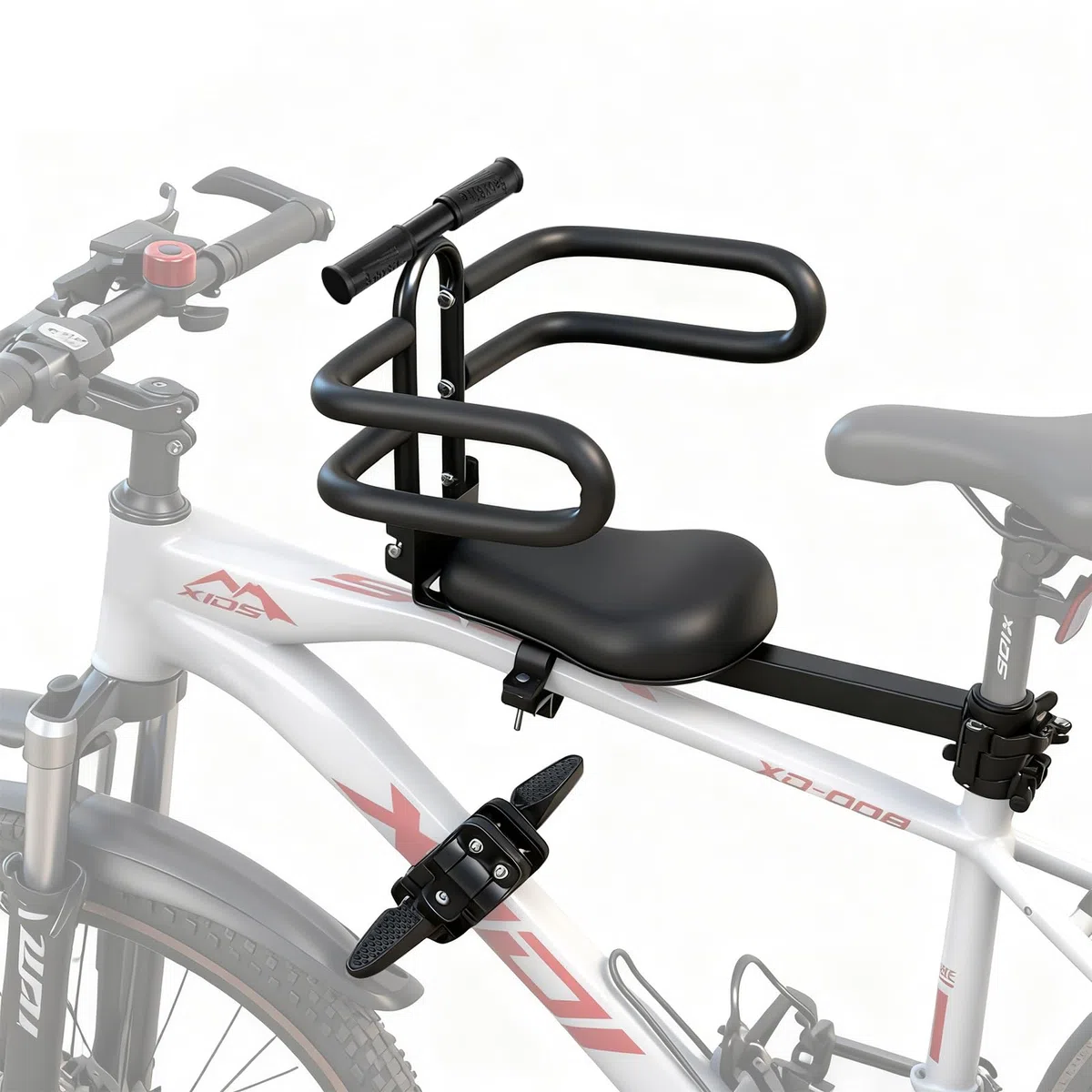auvstar Seggiolino Anteriore per Bicicletta per Bambini,Seggiolino per Bici da Mountain Bike,Pieghevole E A Sgancio Rapido per Bambini da 1 A 6 Anni,Adatto per Mountain City Bike