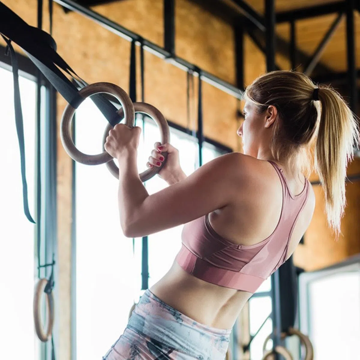 Anelli da ginnastica in legno | Anelli da ginnastica in legno | Anelli da ginnastica | Questi doppi anelli da ginnastica sono versatili e robusti regolabili per fitness con cinghie robuste