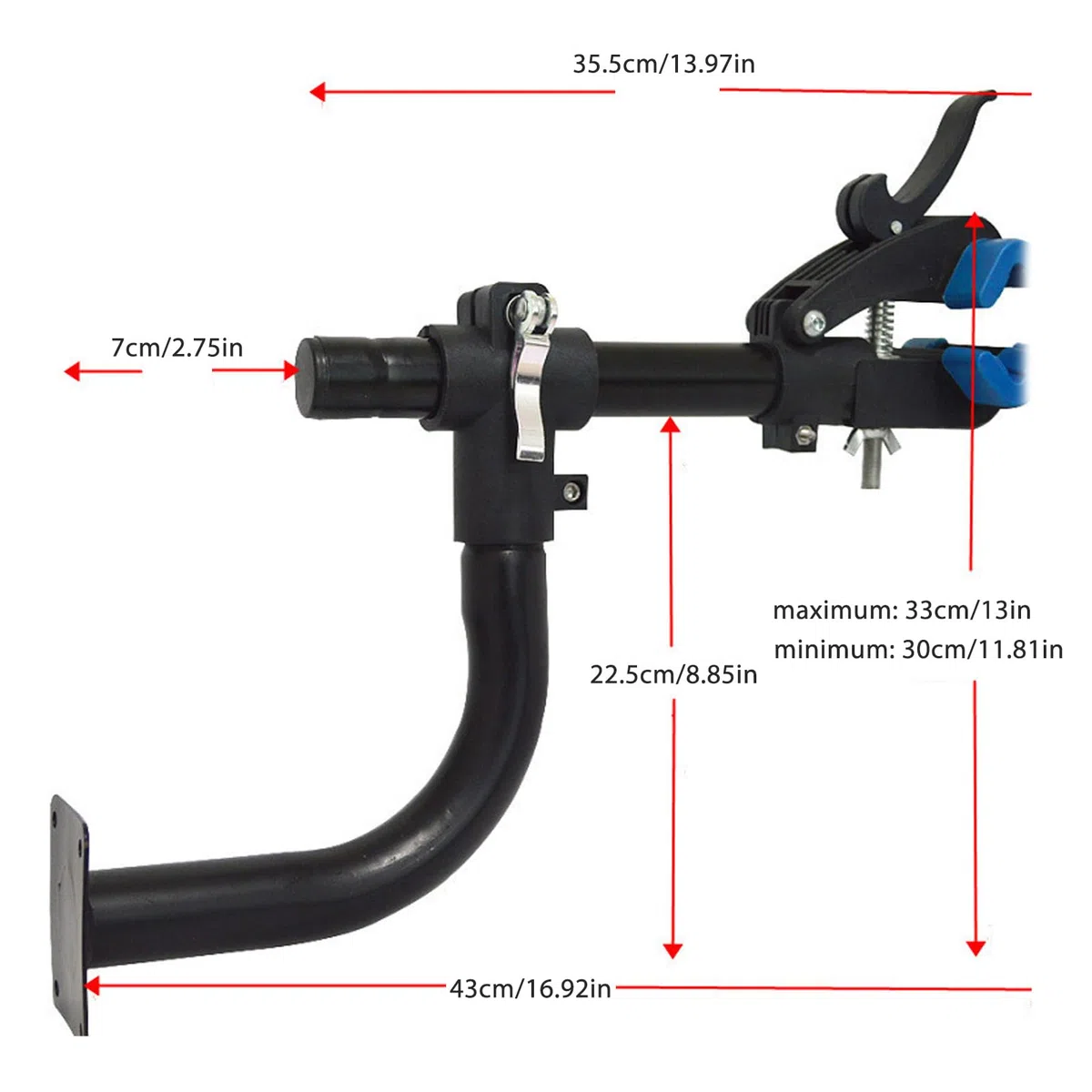 Cavalletto per riparazione bici, morsetto riparazione biciclette montaggio a parete Supporto rack di manutenzione biciclette domestico regolabile carichi pesanti garage o mountain