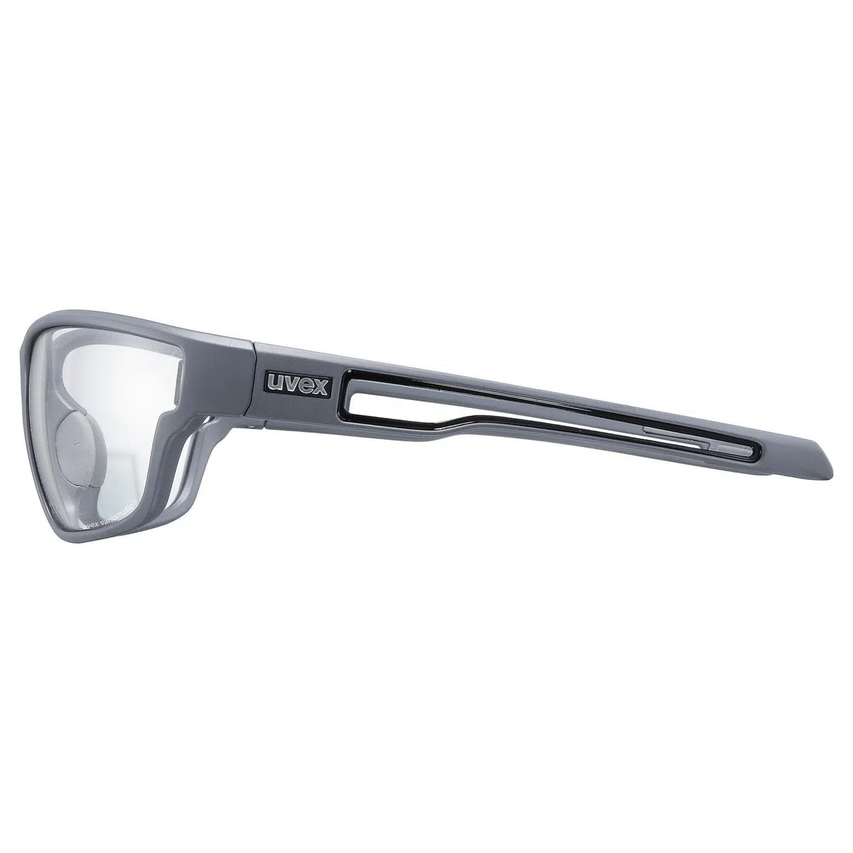 Uvex sportstyle 806 V, occhiali outdoor unisex, fotocromatico, privo di appannamenti, grey matt/smoke, one size