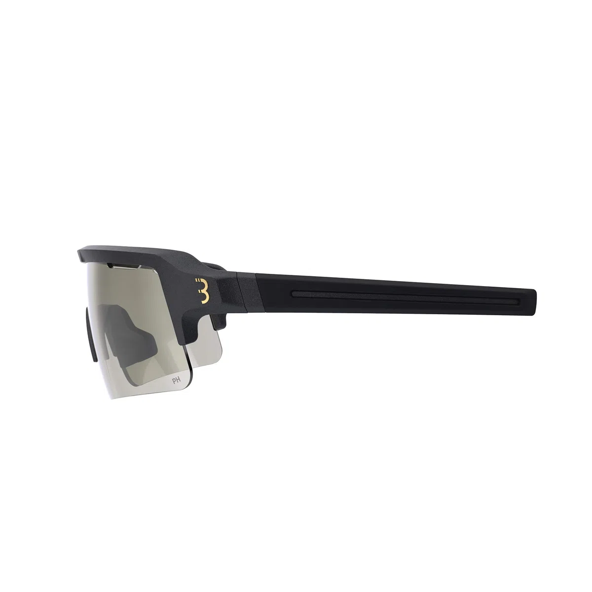 BBB Cycling Occhiali Con Lenti Fotocromatiche Semi Piatte Infrangibili Occhiali Da Sole Uv Con Montatura Sportiva Protezione Per La Guida In Bicicletta Unisex Nero Opaco Fuse PH BSG-65PH