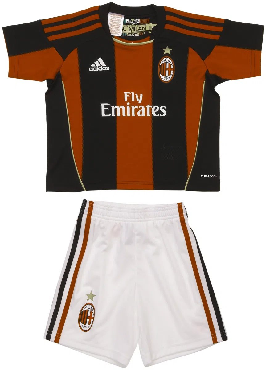 Adidas ACM H Mini Panoplie AC Milan-Completo per Bambino, in casa, da Bambino, Colore: Nero