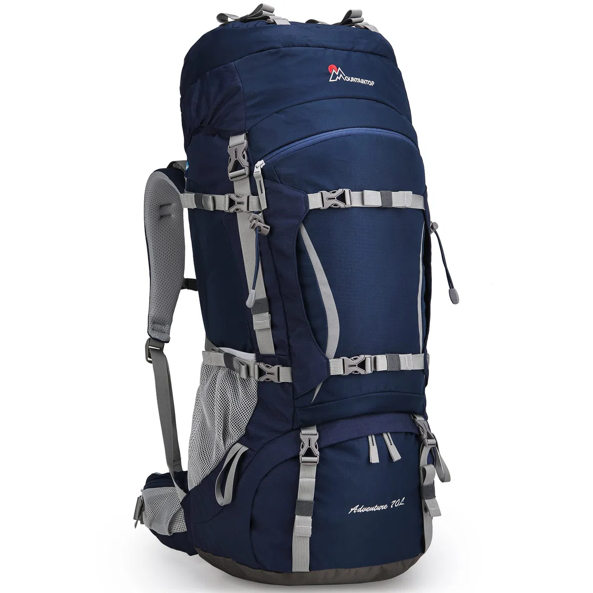 MOUNTAINTOP 70L Zaino da Trekking Donna e Uomo Zaino da Campeggio Impermeabile Zaino Escursione Unisex con Copertura di Pioggia per Viaggio, Hiking, Montagna, Alpinismo