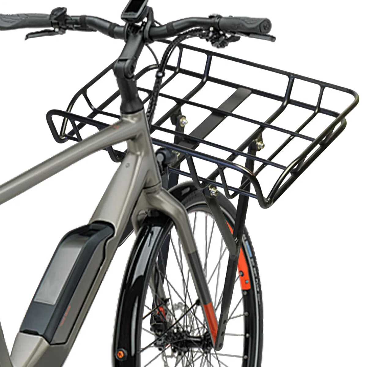 Portapacchi Anteriore Bicicletta - Cesto Portatutto 20" Bici Pieghevole | Installazione Universale Modelli D7 D8 P8 | 32.5x23.5cm Lega Alluminio Integrato Rete Viti Fissaggio | Resistente Pendolari Sp