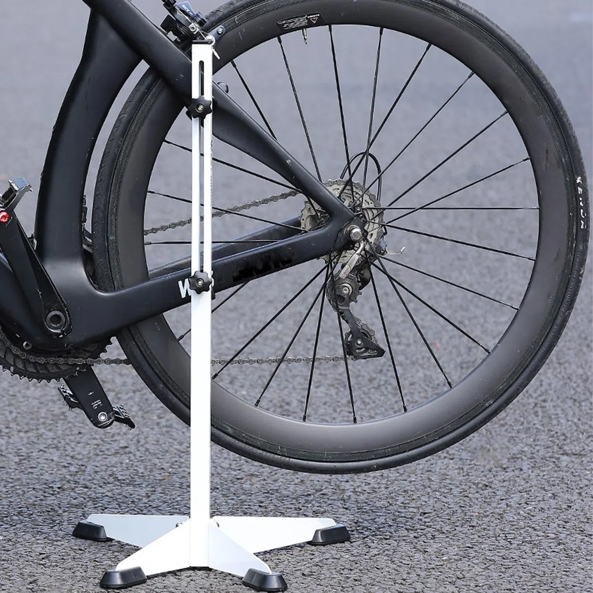 Generisch Cavalletto da pavimento, supporto per bicicletta, regolabile | per riparazioni e manutenzione, per mountain bike, biciclette pieghevoli