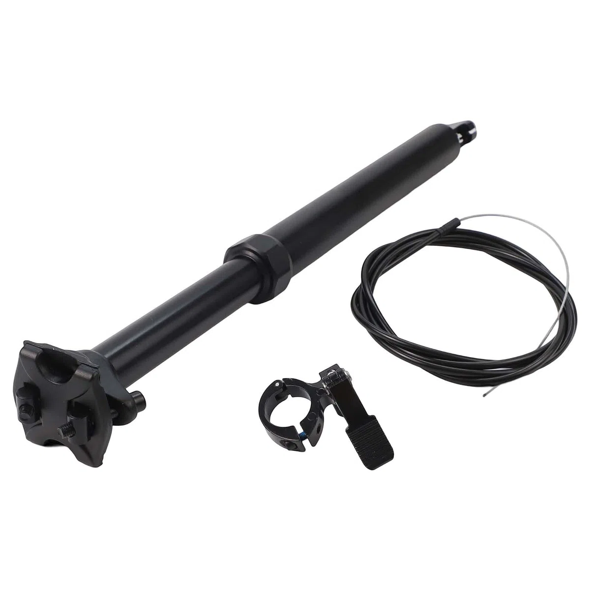 Dropper, reggisella da 30,9 mm per cavo interno, in lega di alluminio, telescopico, con telecomando, per mountain bike, bici da strada, colore nero