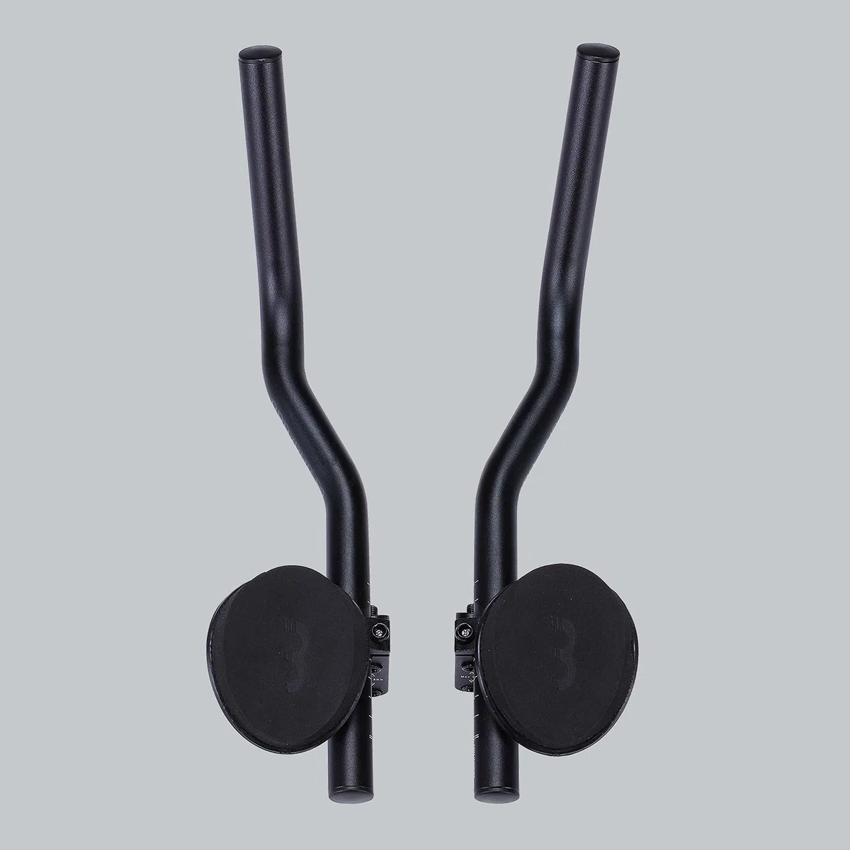 BBB Cycling AeroBase BHB-52 - Prolunghe Manubrio Triathlon in Alluminio con Curva Ergo per Bici da Corsa - Poggiagomiti EVA Regolabili - Compatibili con Manubri 25.4/31.8 mm