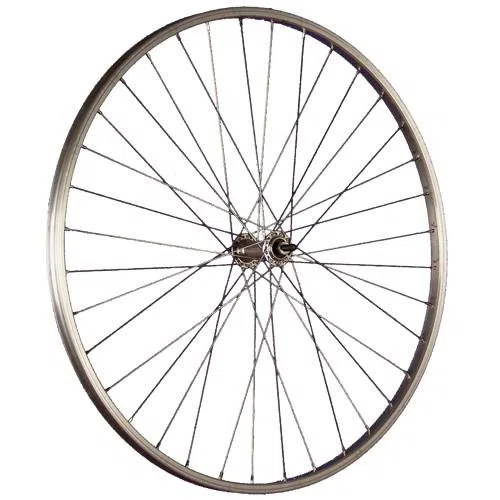 28 pollici ruota anteriore bici acciaio inossidabile 622-19 36 fori argento