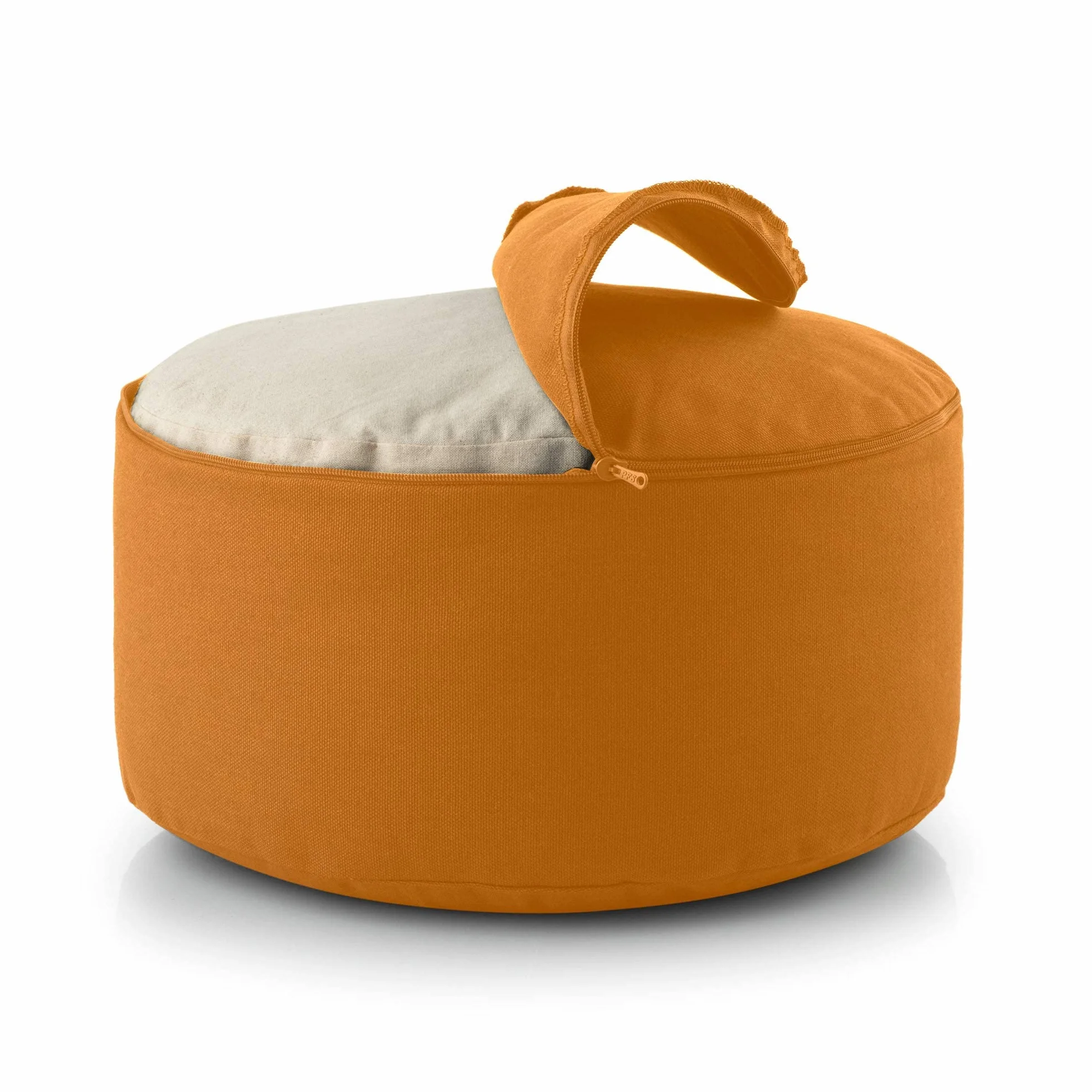 basaho WHEEL Zafu Cuscino da Meditazione | Cotone Organico | Gusci di Grano Saraceno | Rivestimento Lavabile Rimovibile