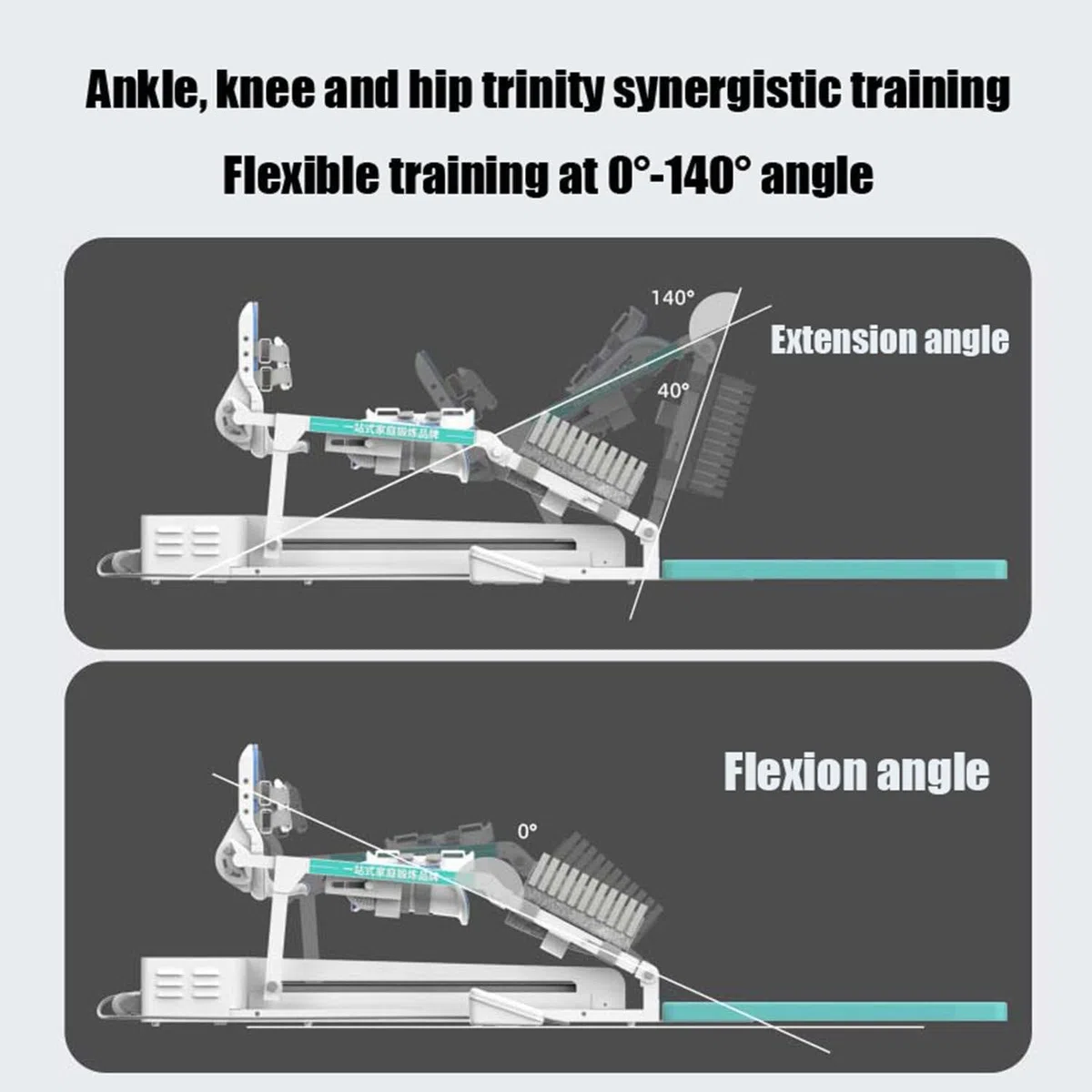 Massaggiatore elettrico per esercizi al ginocchio, macchina per movimento passivo continuo, attrezzatura per riabilitazione per ginocchio, caviglia, articolazione dell'anca e gambe, fisioterapia