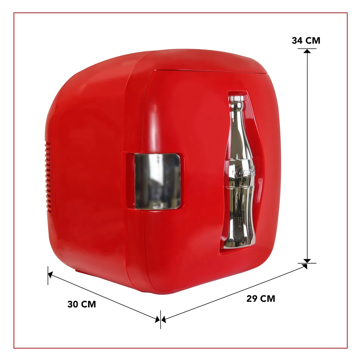 Coca Cola Mini Frigo da Camera 7,9L Frigorifero Piccolo 12 Lattine Portatile Raffreddatore e Scaldino Bottiglie di Coke Mini Frigorifero per Bevande Auto Campeggio Viaggio Ufficio Scrivania