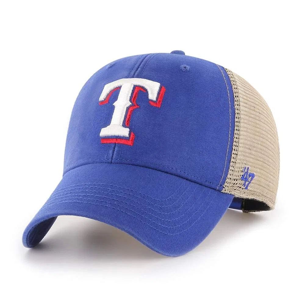 47 MLB Flagship Wash Mesh MVP Cappello Regolabile Adulto Taglia Unica, Texas Rangers, Taglia Unica