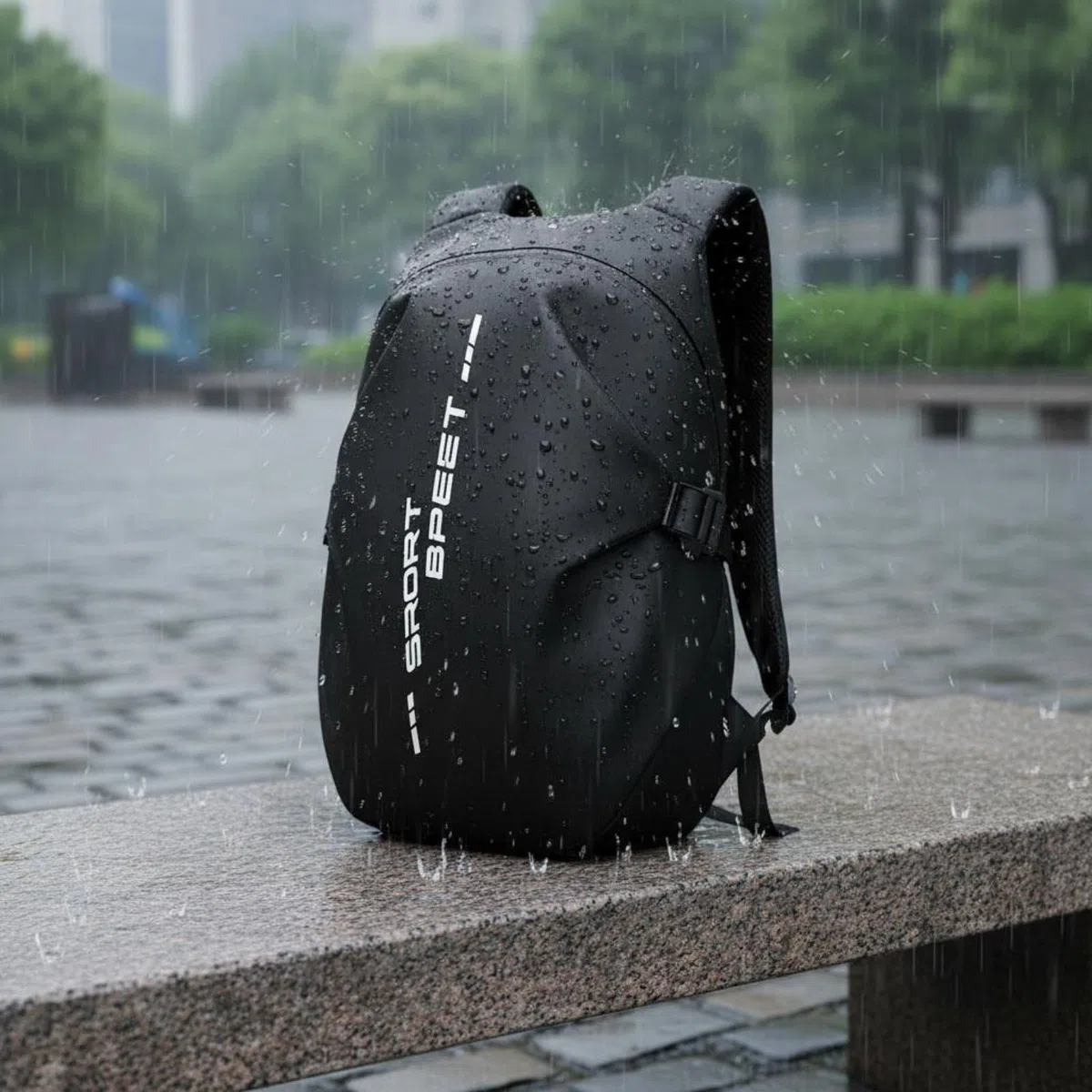 Qianly Zaino Casco Zaino Bici Zaino Sportivo Zaino Impermeabile con Capacità per Casco Protezione da Schizzi Nastro Riflettente per Visibilità Trasporto a