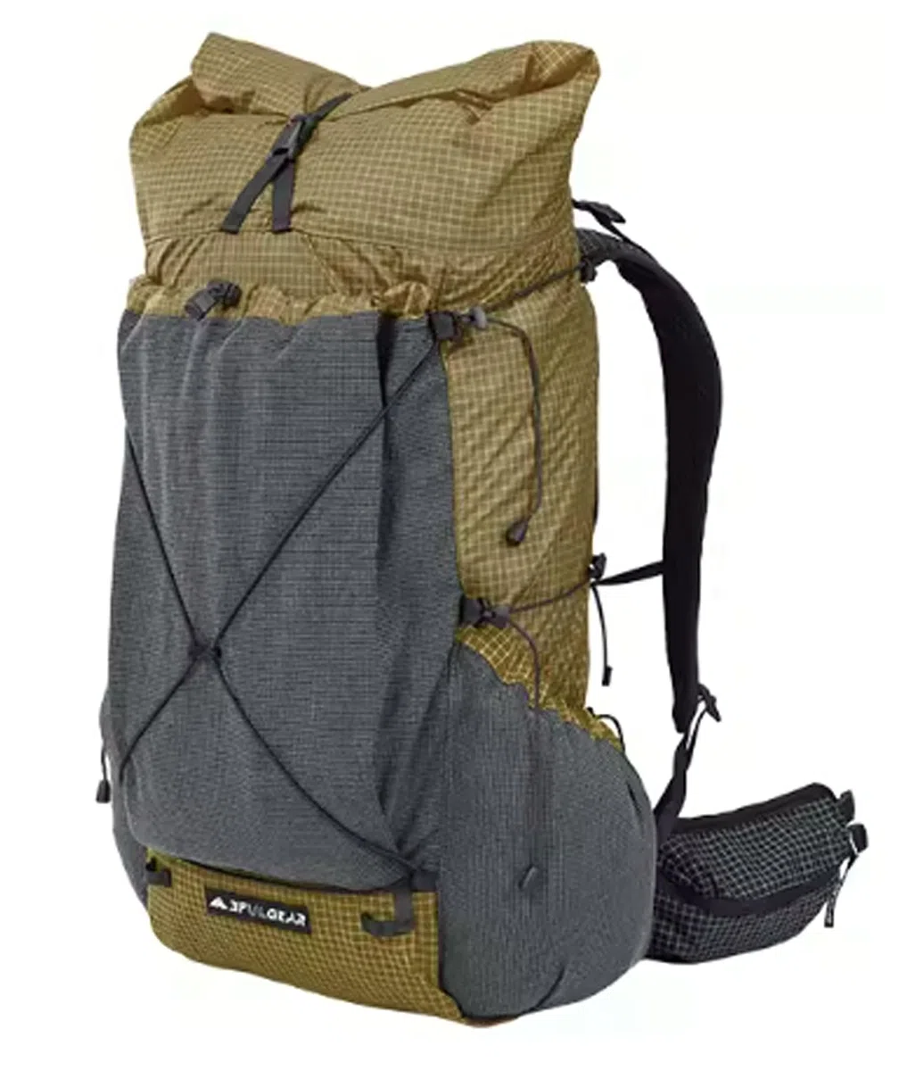3F UL GEAR 30L + 10L UHMWPE Zaino ultraleggero impermeabile da escursionismo, campeggio, viaggi, per uomini e donne (cachi classico, L)