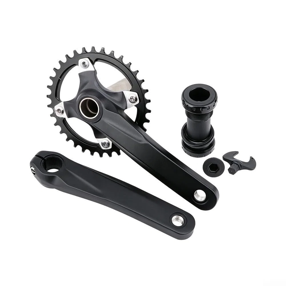 Guarnitura MTB in lega 32T 104BCD Corona singola | Costruzione in lega di alluminio, corona larga stretta 32T, vestibilità 104BCD, per uso robusto MTB, lunga durata