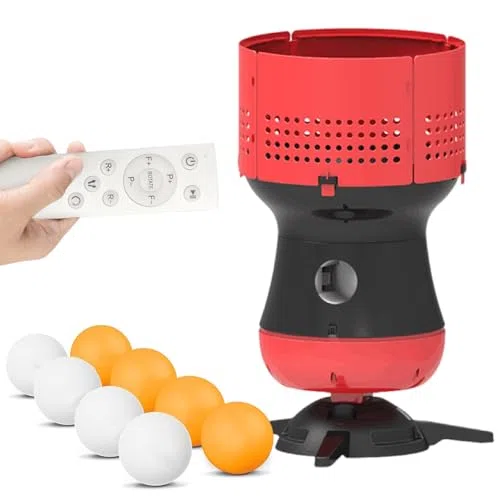Robot da ping pong automatico con controllo senza fili, capacità di 90 palline, serbatoio rimovibile per uso domestico