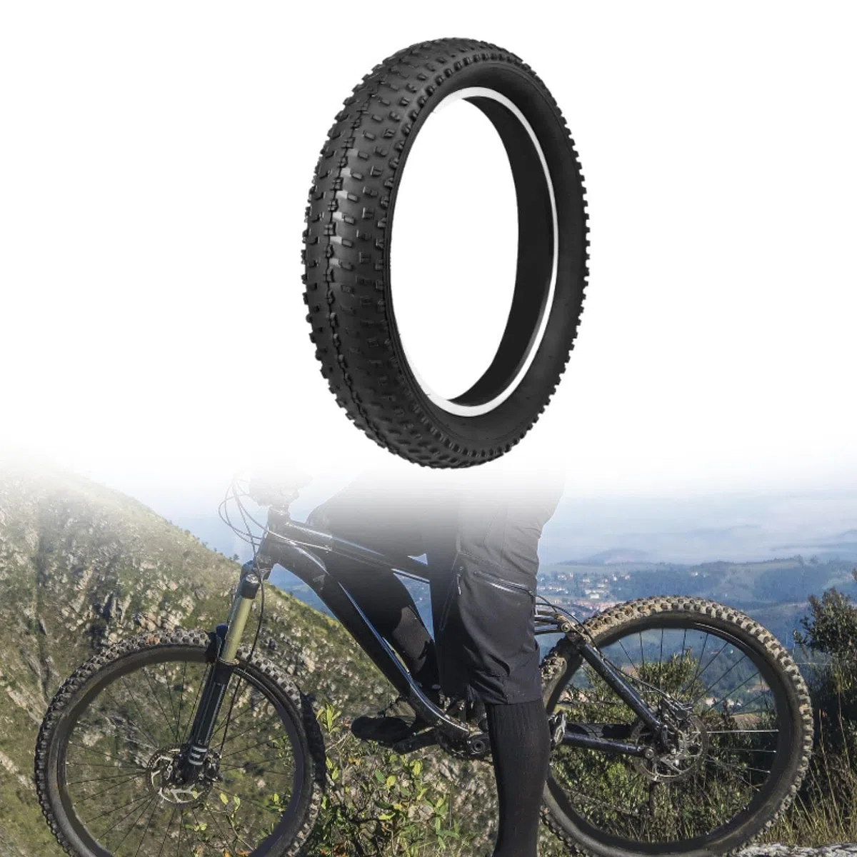 Oshhni Pneumatico per Bici da Neve, Pneumatico per, Pneumatico per Bicicletta ad Alte Prestazioni Antiscivolo