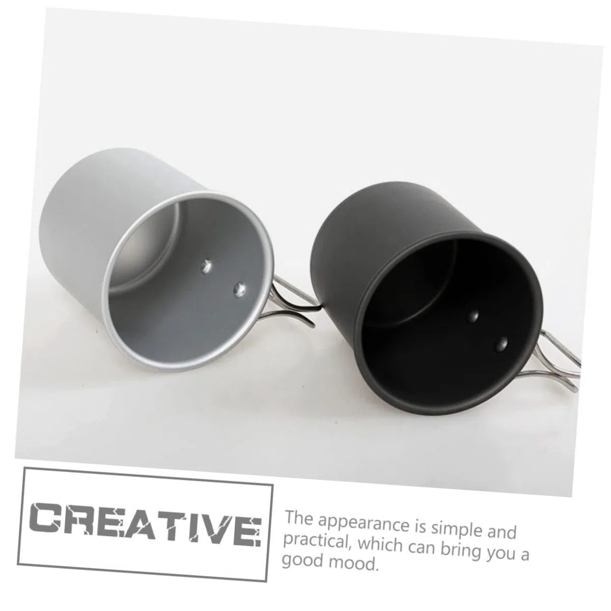 BESPORTBLE 4pezzi Bicchiere Pieghevole Lega Di Alluminio Per Campeggio Tazza Portatile Per Caffè e Bevande Per Escursionismo e Outdoor Design Elegante e Resistente