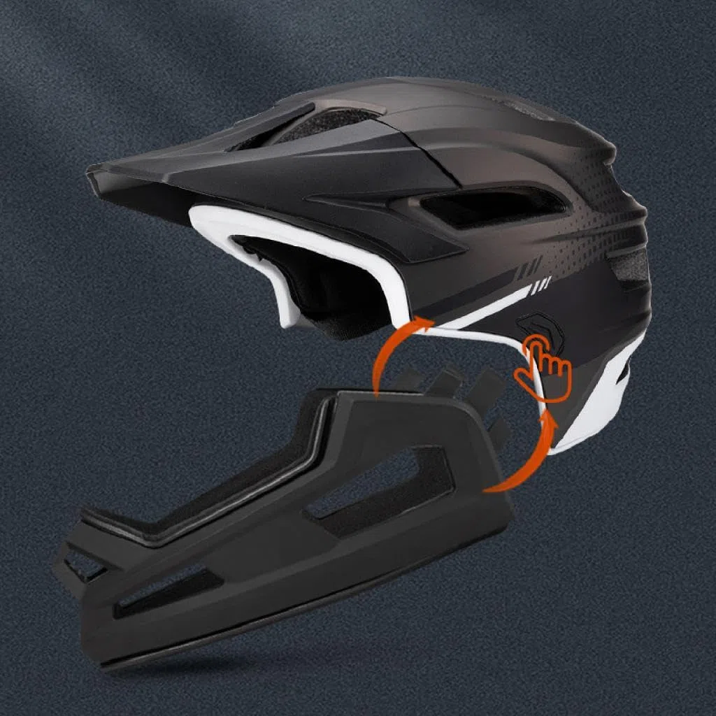 predolo Caschi a 360° da Ciclismo, Casco Integrale da Bici con Mentoniera Staccabile, 56 Cm-62 Cm Circonferenza della Testa Regolabile, Casco da Bicicletta per Pattinaggio E Ciclismo