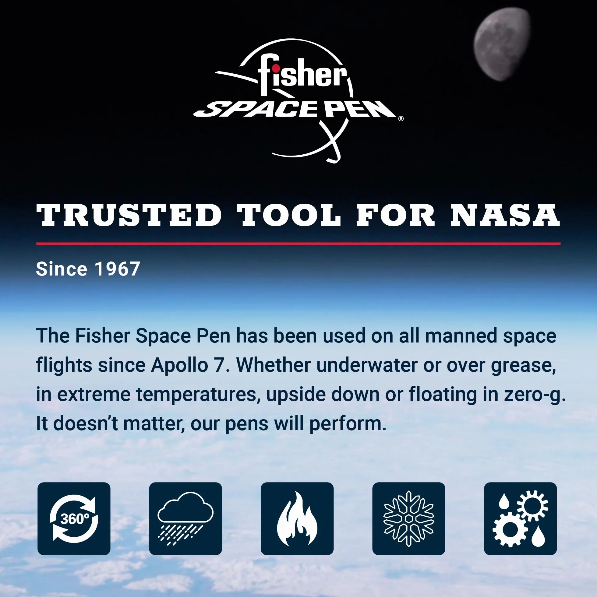 Fisher Space Pen FP44443 Coltello Tascabile, Unisex - Adulto, Nero, Taglia Unica, a sfera