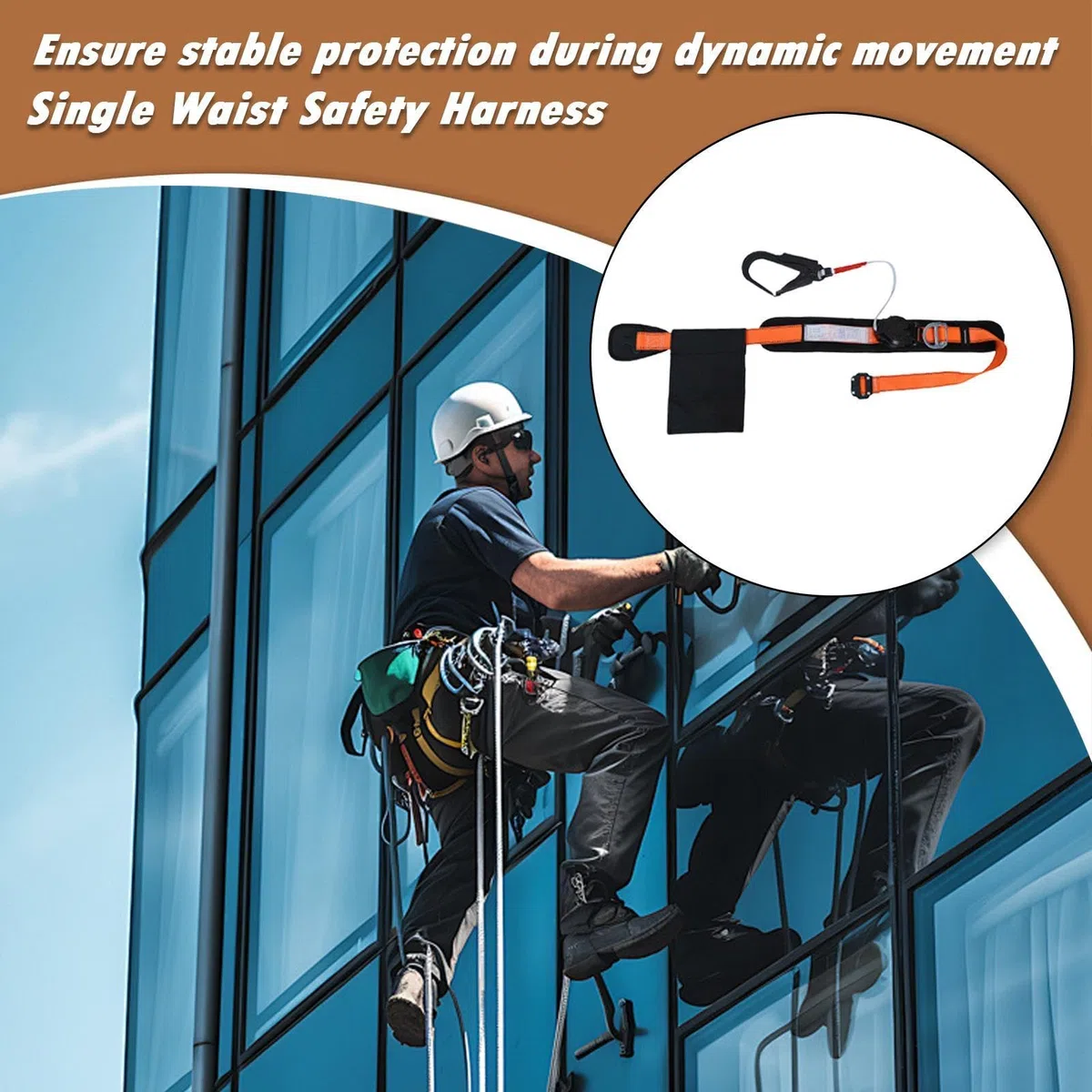 Imbracatura Da Arrampicata Cintura di Sicurezza per Lavori in Alte Quote | Cintura Addominale con Sgancio Rapido, Imbracatura Anticaduta per Legatura Armature