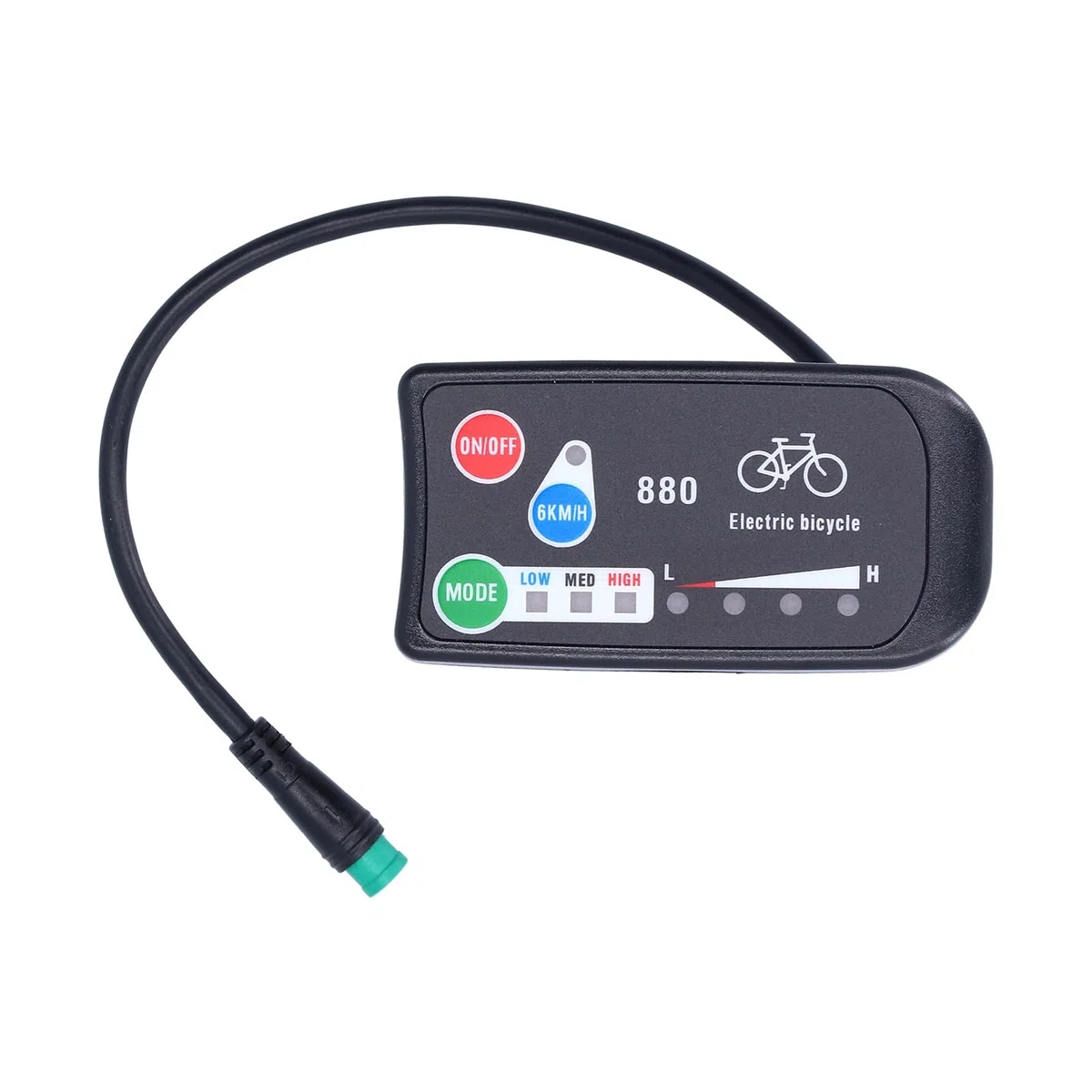 36V 48V Display Meter, Bicicletta Elettrica per Display Bici KT‑LED880 36V 48V Display Metro Accessori Bici Connettore Maschio a 5 Pin