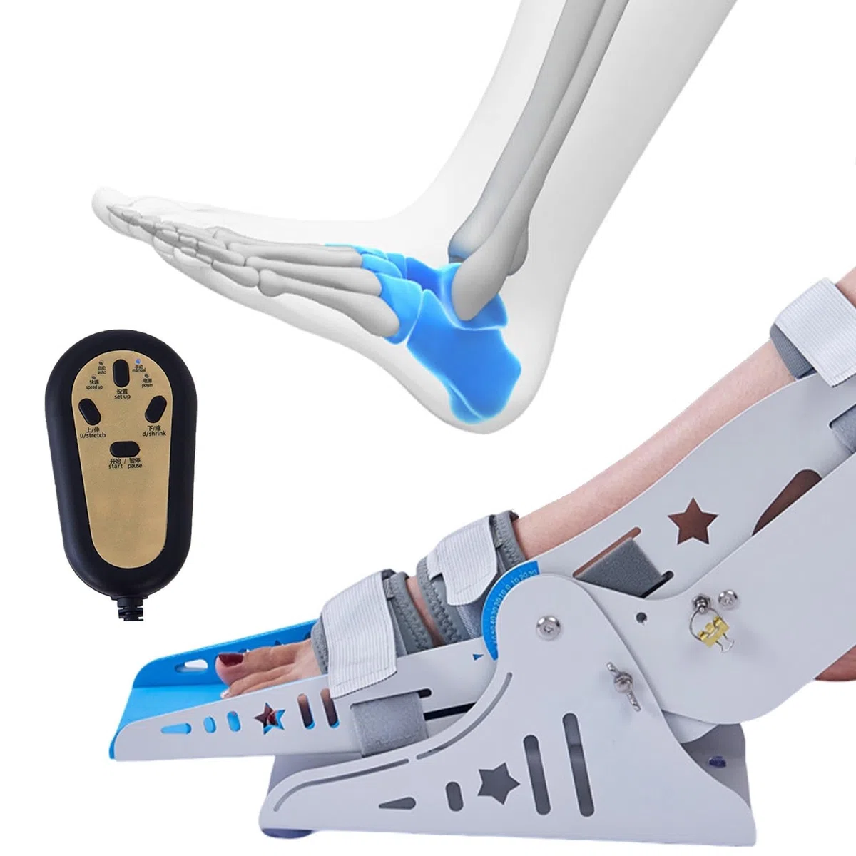 Allenatore Elettrico For Caviglia, Macchina For La Riabilitazione Della Flessione Delle Dita Dei Piedi E Della Dorsiflessione, Piede Con Dita Rotte, Cure Post-operatorie