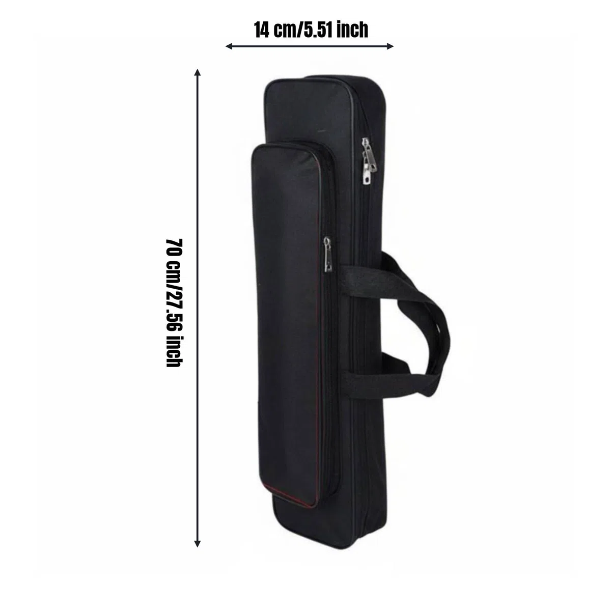 Valigetta Porta Attrezzatura da Pesca con Ampio Scomparto Principale Tasca Laterale Esterna Tessuto Impermeabile E Robusto Adatta per Trasporto E, 70CM