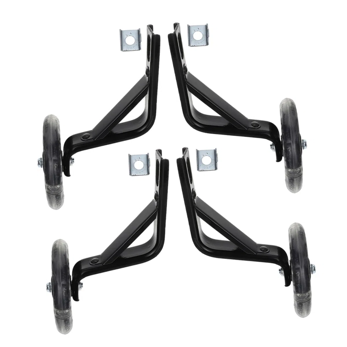 TOYANDONA Ruote di Allenamento per Bicicletta Bambini 2 Paia | Acciaio al Carbonio e Pu, Design Laterale di Supporto, Effetto Glow in The Dark
