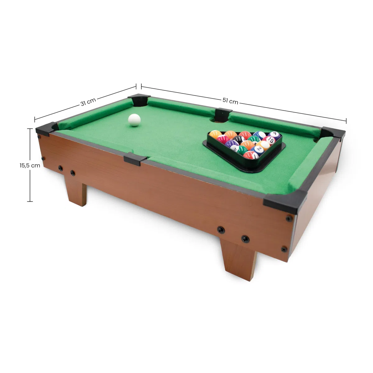 Kyto Mini biliardo da tavolo per bambini e adulti – Tavolo compatto per piscina per casa o in viaggio – Mini tavolo da biliardo per ufficio