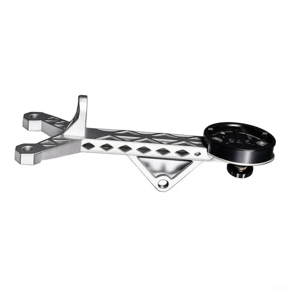 Supporto Ciclocomputer in Ultraleggero 110mm Supporto Ciclocomputer | Lega TC4 aerospaziale, resistenza urti, smorza vibrazioni, finitura opaca, ideale gare