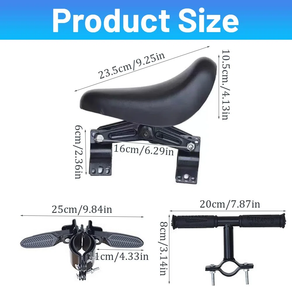 Foreverup seggiolino Anteriore per Bicicletta，Seggiolino per Mountain Bike，Seggiolino Bici Anteriore per Bambini，Seggiolino per Bambini da 1 a 6anni, Adatto per Mountain Bike, Biciclette