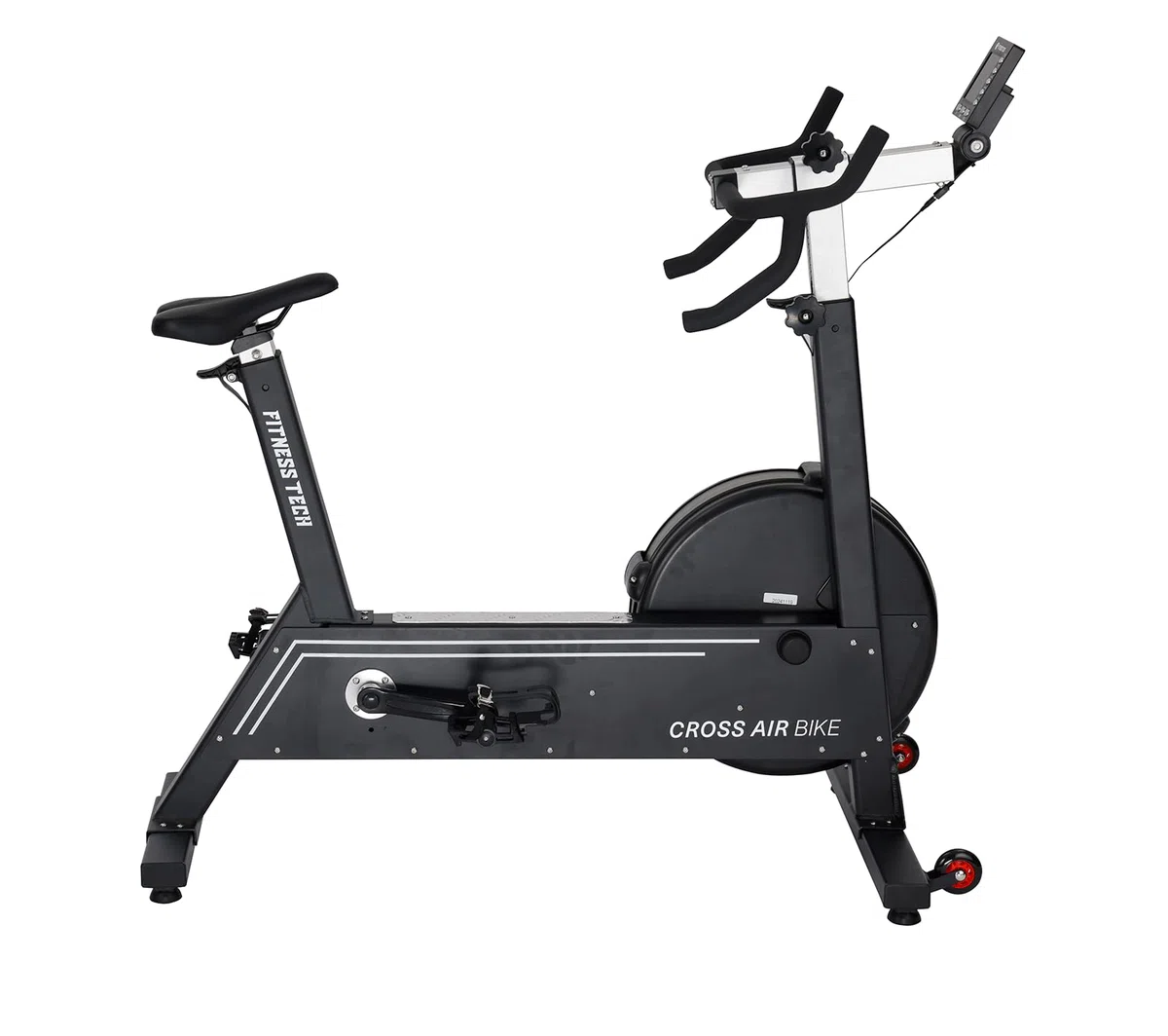 Air Bike Cross Trainer con Resistenza ad Aria e 10 Livelli | Assault Bike Home Gym con Display Bluetooth, Cardio Total Body fino a 300 kg