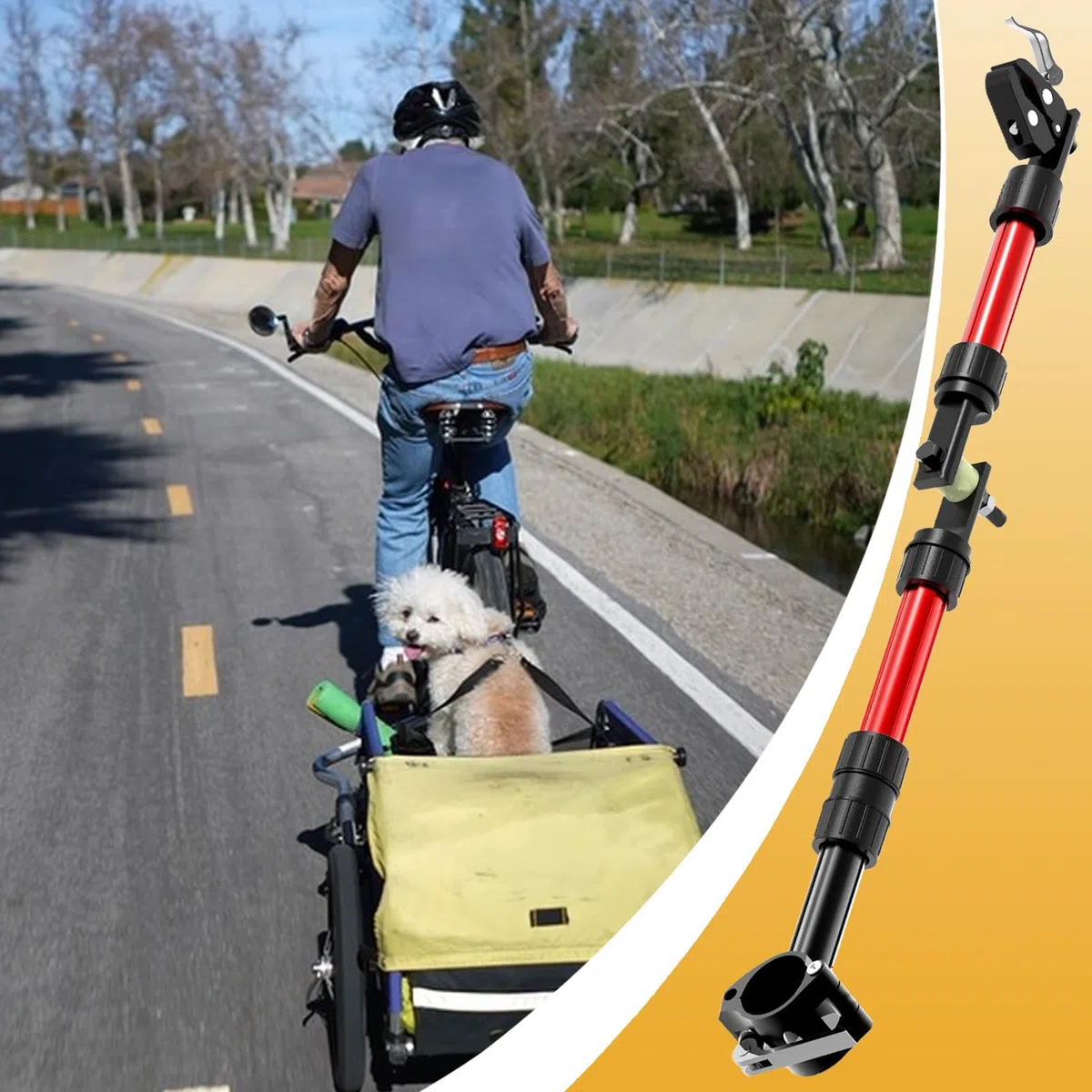 XIAOXIAOYU Attacco per Rimorchio Bici,Aggancio Per Carrello | Accessori Portapacchi Posteriore in Lega per Trasporto Bambini Animali Domestici e Avventure all'Aperto