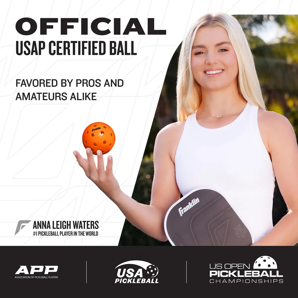 Franklin Sports Palline da pickleball X-40 da esterno, approvate dagli Stati Uniti (USAPA), ufficiali US Open Ball