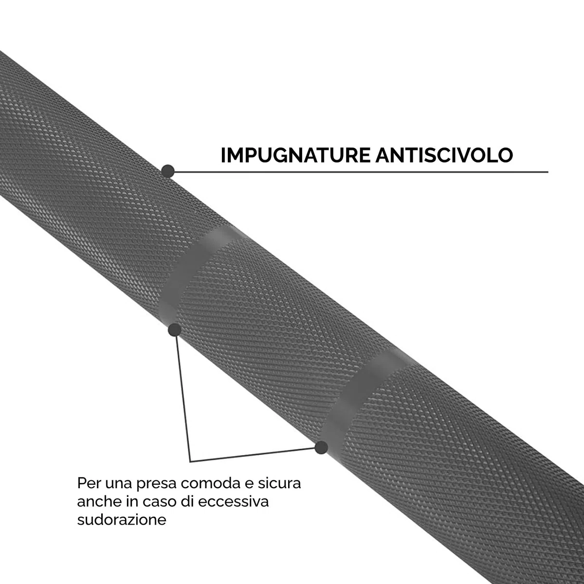 FFitness ASTA PER TRICIPITI 86 CM BILANCIERE CORTO MANUBRIO TRICEP CURL BAR 25 MM ALLENATORE TRICIPITI CON CHIUSURA