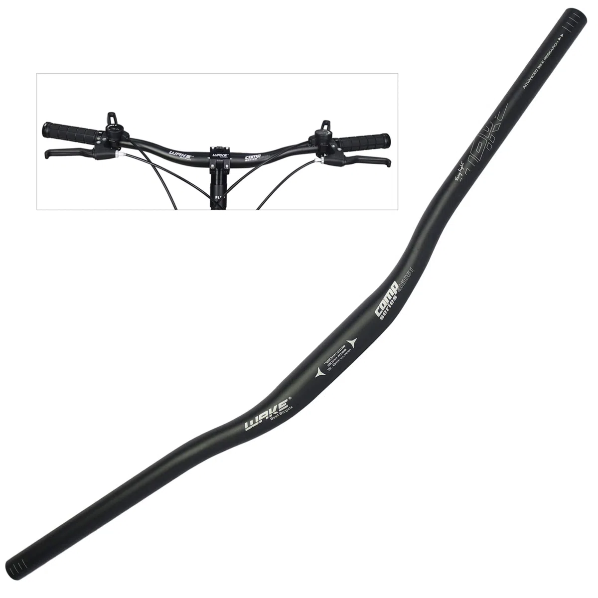 Wake Manubrio MTB Alluminio 31.8 Manubri Bici da Corsa 22mm Mountain Bike Riser Handlebar Bicicletta 720mm