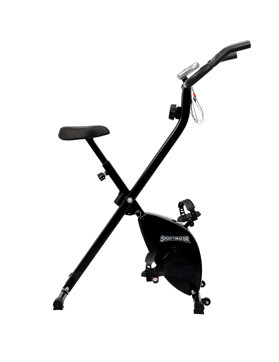 SPORTINATOR X-Bike cyclette pieghevole con funzioni computer: velocità, tempo, distanza, calorie e pulsazioni, sella imbottita ampia