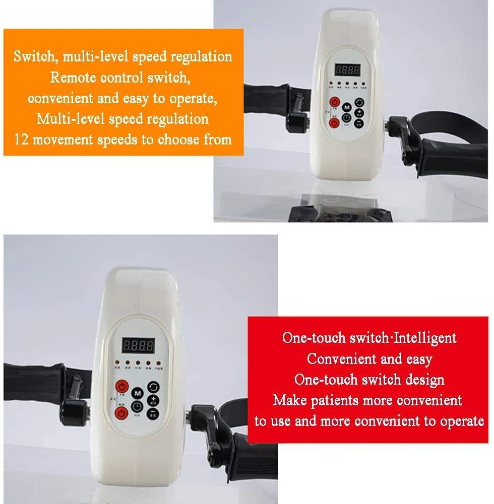 Tapis roulant Pieghevoli Pedale Elettrico per Esercizi, Cyclette stazionaria, Altezza Regolabile per Riabilitazione Fitness Indoor per Braccia e Gambe