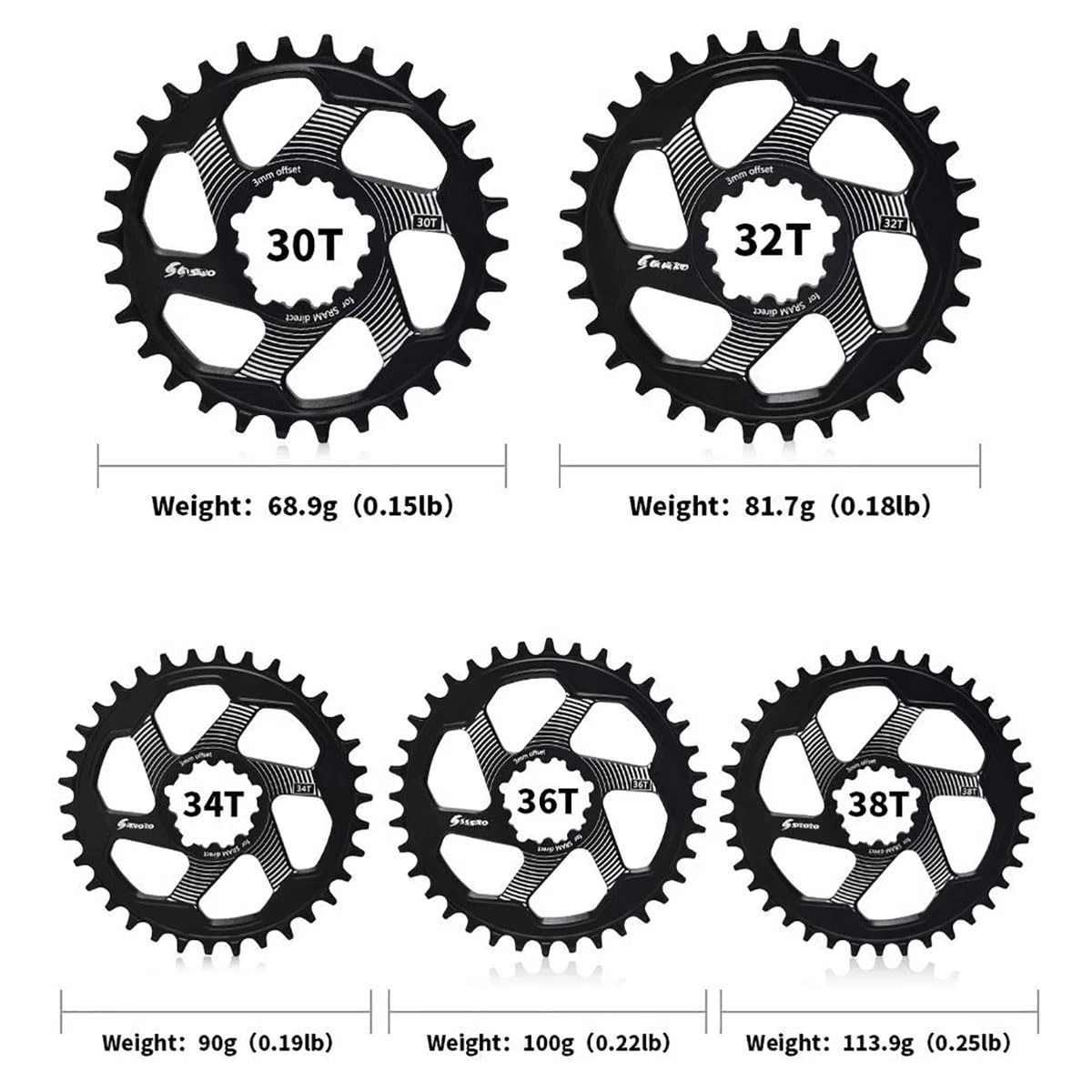 170 Mm Guarnitura Integrato Cavo MTB 30T/32T/34T/36T/38T Ingranaggio Singolo Lega di Alluminio Set di Pedivelle Bicicletta da Montagna con BB per 8-12 velocità(Red,30T)
