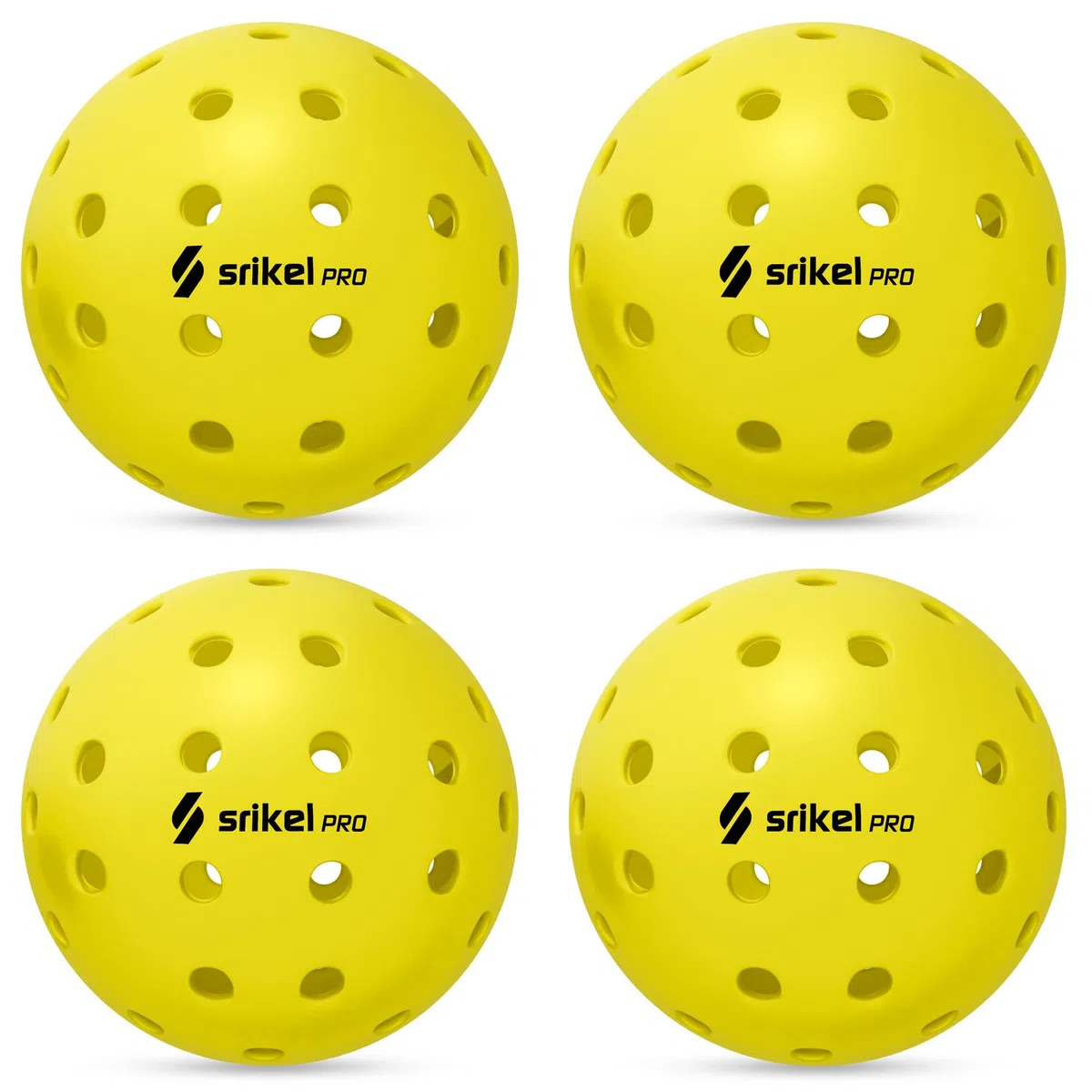 Palline da pickleball da esterno, approvate USAPA, design senza cuciture roto-modellato per una maggiore durata, confezione da 4/12, palline da sottaceto a 40 fori resistenti alle crepe, per