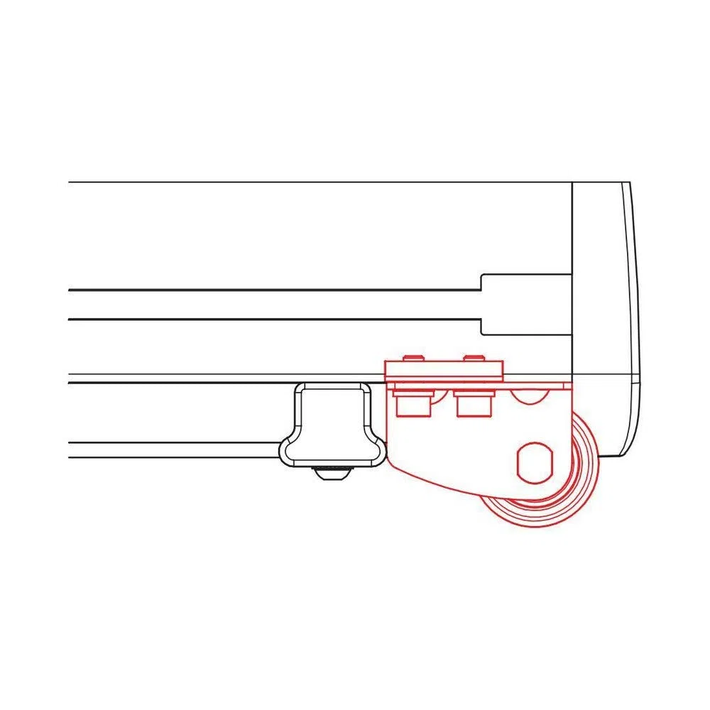 NORDRIVE N10231 Rullo Posteriore per ceste Kargo Rack System - R115-115 cm