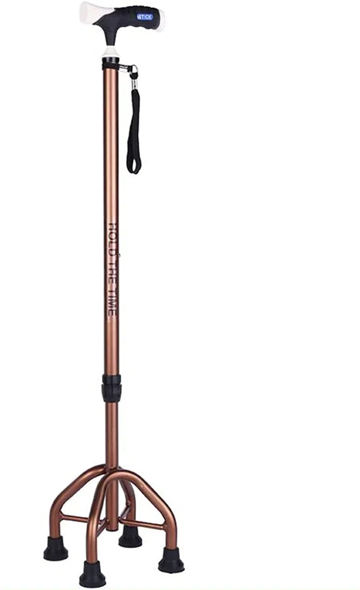 Stampelle Per Camminare, Bastone Quadrata Regolabile Con Cinturino Da Polso, Impugnatura Ergonomica, Ausili Per La Mobilità Per Anziani, Anziani E Handicap, Per Alti 39-71 Pollici, Argento/Oro